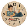 Ρολόι τοίχου ξύλινο plywood (20cm)