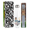 Easter candle, metallic white thermos bottle (500ml) & aromatic flat candle (30cm) (GRAY)