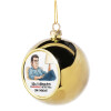Στολίδι Χριστουγεννιάτικη μπάλα δένδρου Χρυσή 8cm