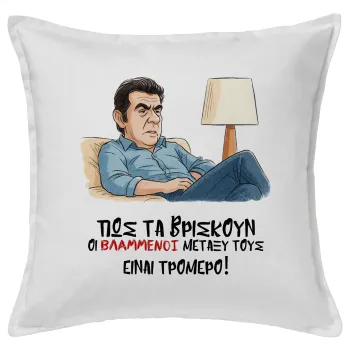 ΠΩΣ ΤΑ ΒΡΙΣΚΟΥΝ ΟΙ ΒΛΑ....ΝΟΙ ΜΕΤΑΞΥ ΤΟΥΣ, ΕΙΝΑΙ ΤΡΟΜΕΡΟ!!!, Sofa cushion White 50x50cm includes filling