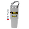 ΓΚΡΙ χρώματος Θερμός Ανοξείδωτο 890ml (30oz) με χερούλι