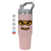 ΡΟΖ χρώματος Θερμός Ανοξείδωτο 890ml (30oz) με χερούλι