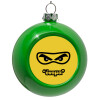 Green Christmas tree ornament bauble 8cm