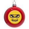Red Christmas tree ornament bauble 8cm