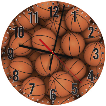 Basketballs, Ρολόι τοίχου ξύλινο (30cm)