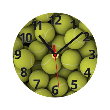 Μπάλες  τέννις, Ρολόι τοίχου γυάλινο (20cm)