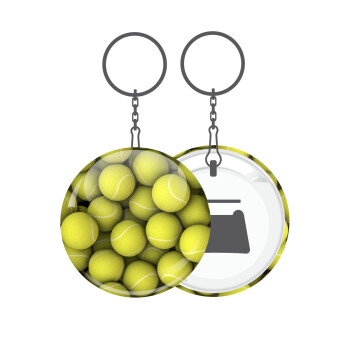 Tenis balls, Μπρελόκ μεταλλικό 5cm με ανοιχτήρι