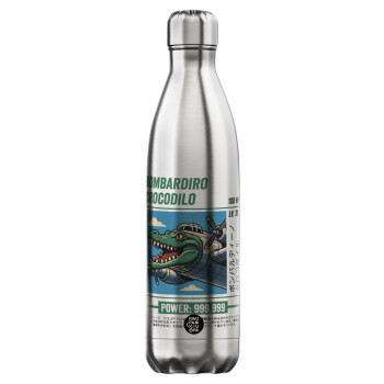 Bombardiro Crocodilo, Inox (Stainless steel) hot metal mug, double wall, 750ml