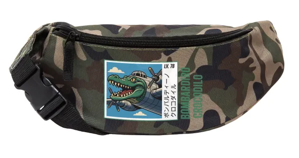 Bombardiro Crocodilo — Unisex waist bag (banana) in Jungle camouflage color with 2 pockets