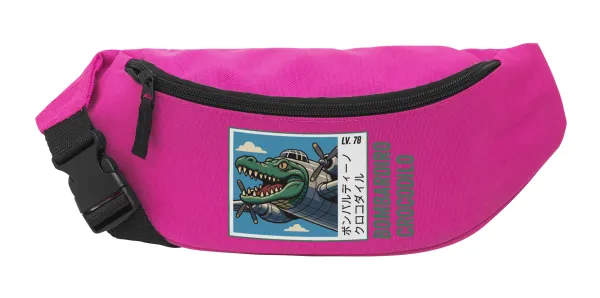 Bombardiro Crocodilo — Unisex waist bag (banana) in PINK color with 2 pockets