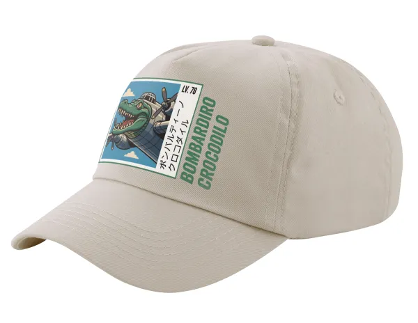 Bombardiro Crocodilo — SAND Adult Cap Cotton (UNISEX, ONE SIZE)