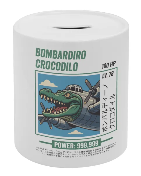 Bombardiro Crocodilo — Κουμπαράς πορσελάνης με τάπα