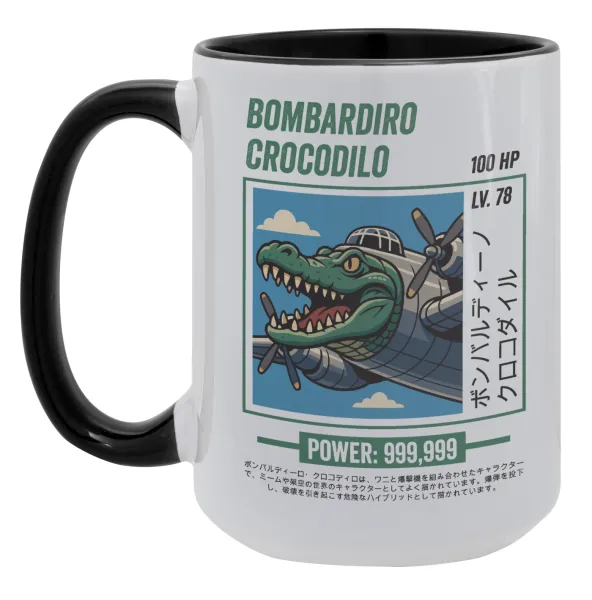Bombardiro Crocodilo — Mega 15oz Μαύρη
