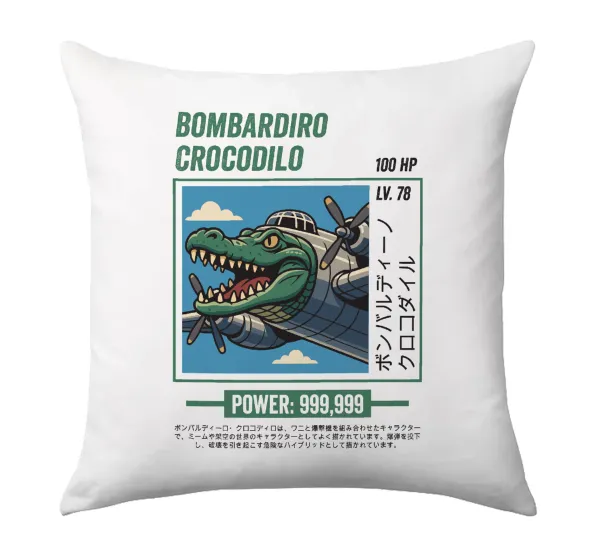 Bombardiro Crocodilo — Μαξιλάρι καναπέ 40x40cm περιέχεται το  γέμισμα