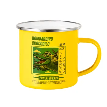 Bombardiro Crocodilo, Κούπα Μεταλλική εμαγιέ Κίτρινη 360ml
