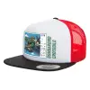 Καπέλο Ενηλίκων Foam Flat Snapback με Δίχτυ Μαύρο-Λευκό-Κόκκινο (POLYESTER, ΕΝΗΛΙΚΩΝ, UNISEX, ONE SIZE)