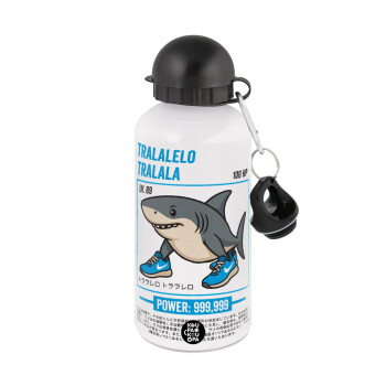 Tralalero Tralala, Μεταλλικό παγούρι νερού, Λευκό, αλουμινίου 500ml