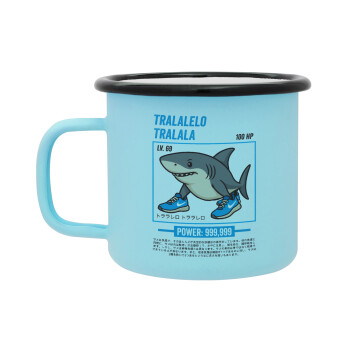 Tralalero Tralala, Κούπα Μεταλλική εμαγιέ ΜΑΤ σιέλ 360ml