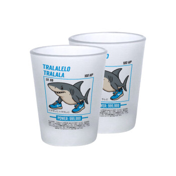 Tralalero Tralala, Σφηνοπότηρα γυάλινα 45ml του πάγου (2 τεμάχια)