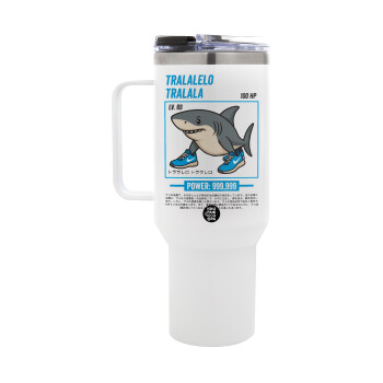 Tralalero Tralala, Mega Tumbler με καπάκι, διπλού τοιχώματος (θερμό) 1,2L