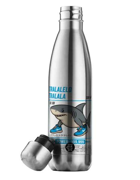 Tralalero Tralala — Μεταλλικό παγούρι θερμός Inox (Stainless steel), διπλού τοιχώματος, 500ml