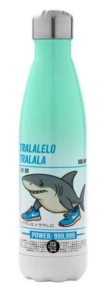 Tralalero Tralala — Metal mug thermos Green/White (Stainless steel), double wall, 500ml