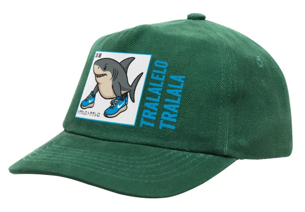 Tralalero Tralala — Children's Baseball Cap, 100% Cotton Drill, GREEN (COTTON, CHILDREN'S, ONE SIZE)