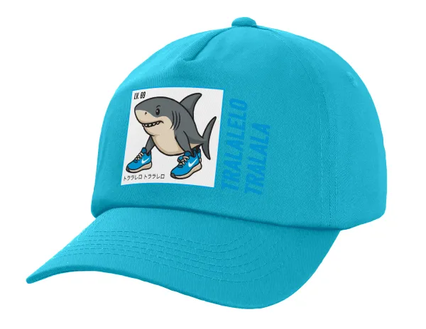 Tralalero Tralala — Adult Baseball Cap, 100% Cotton, Blue (COTTON, ADULT, UNISEX, ONE SIZE)