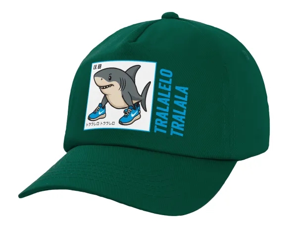 Tralalero Tralala — Twill Children's Cap, DARK GREEN (100% COTTON, CHILDREN, UNISEX)