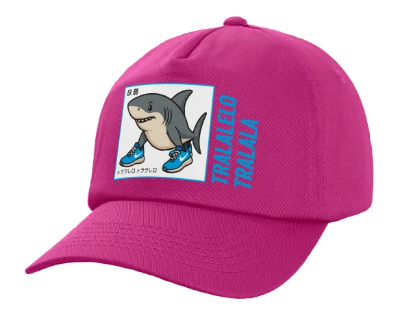 Tralalero Tralala — Children's Baseball Cap, 100% Cotton Twill, Fuchsia (COTTON, CHILDREN'S, UNISEX, ONE SIZE)