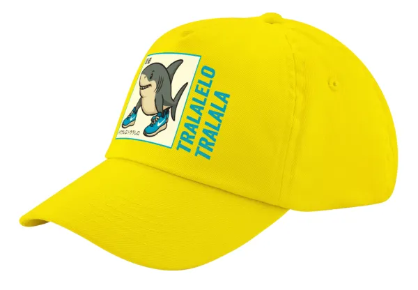 Tralalero Tralala — Child's Baseball Cap, 100% Cotton Twill, Yellow (COTTON, CHILD, UNISEX, ONE SIZE)