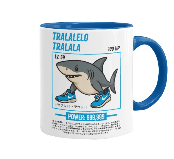 Tralalero Tralala — Mug colored blue, ceramic, 330ml