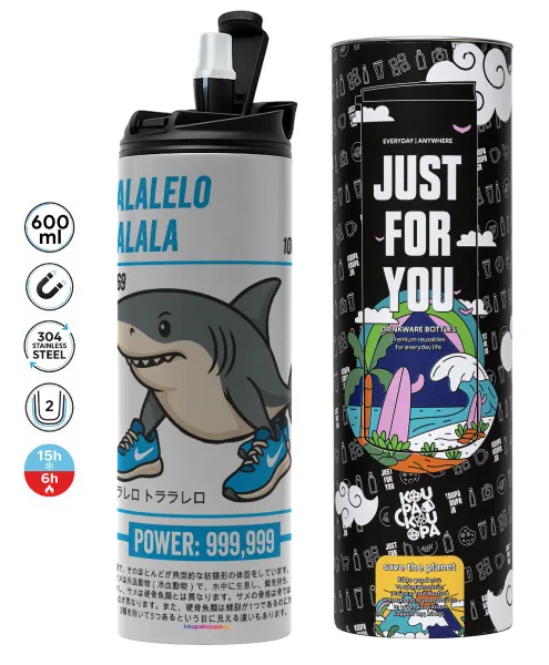 Tralalero Tralala — Tumbler stainless steel GREY 600ml