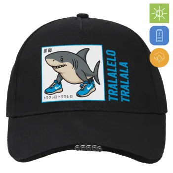 Tralalero Tralala, Καπέλο Εργασίας & Δραστηριοτήτων με LED Φως - Ιδανικό για Νύχτα & Χαμηλό Φωτισμό (100% ΒΑΜΒΑΚΕΡΟ, ΕΝΗΛΙΚΩΝ, UNISEX)