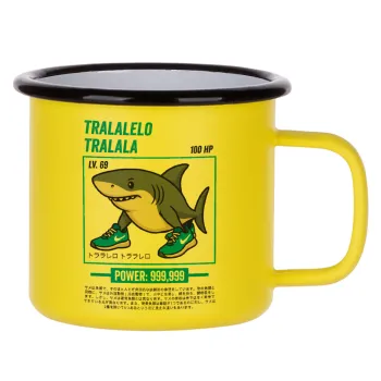 Tralalero Tralala, Metallic enamel MATT Yellow cup 360ml