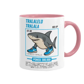 Tralalero Tralala, Κούπα χρωματιστή ροζ, κεραμική, 330ml