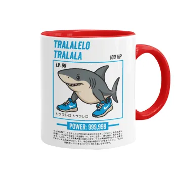 Tralalero Tralala, Mug colored red, ceramic, 330ml