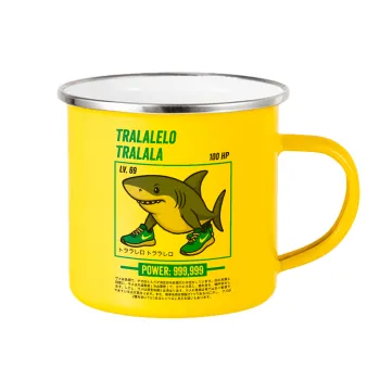 Tralalero Tralala, Κούπα Μεταλλική εμαγιέ Κίτρινη 360ml