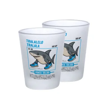 Tralalero Tralala, Σφηνοπότηρα γυάλινα 45ml του πάγου (2 τεμάχια)