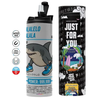 Tralalero Tralala, Tumbler stainless steel GREY 600ml