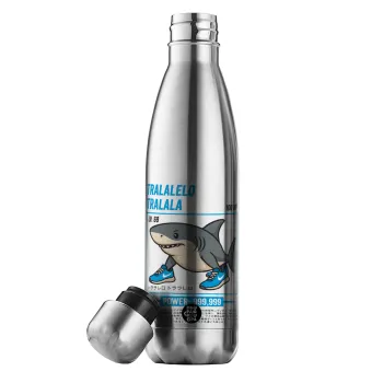 Tralalero Tralala, Μεταλλικό παγούρι θερμός Inox (Stainless steel), διπλού τοιχώματος, 500ml