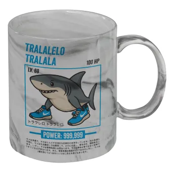 Tralalero Tralala, Mug ceramic marble style, 330ml