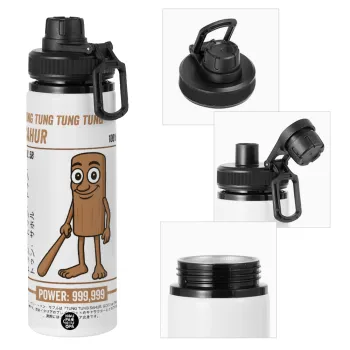 Tung Tung Tung Sahur, Μεταλλικό παγούρι νερού με καπάκι ασφαλείας, αλουμινίου 850ml