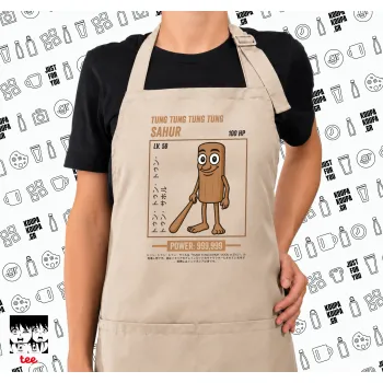 Tung Tung Tung Sahur, Ποδιά μακριά Σεφ ολόσωμη με τσέπες SAND (ΕΝΗΛΙΚΩΝ)