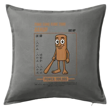 Tung Tung Tung Sahur, Sofa cushion Grey 50x50cm includes filling