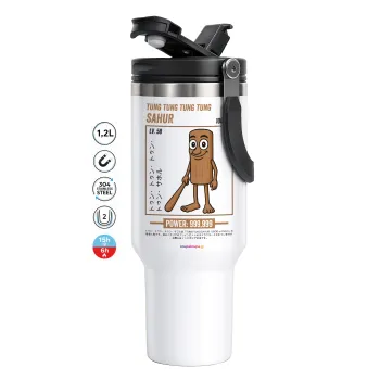 Tung Tung Tung Sahur, Mega Tumbler με καπάκι, διπλού τοιχώματος (θερμό) 1,2L