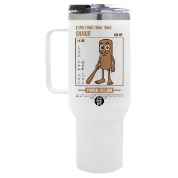 Tung Tung Tung Sahur, Mega Tumbler με καπάκι, διπλού τοιχώματος (θερμό) 1,2L