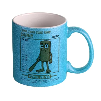 Tung Tung Tung Sahur, Κούπα Σιέλ Glitter που γυαλίζει, κεραμική, 330ml