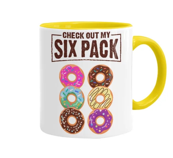 Check Out My Six Pack — Κεραμική Κίτρινη, 330ml