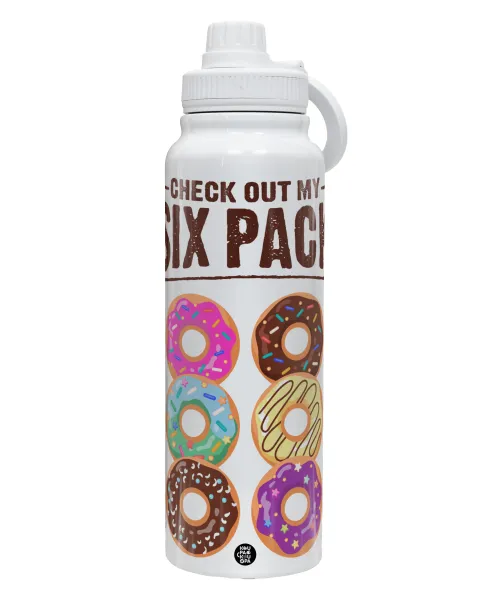 Check Out My Six Pack — Θερμός 1L Ανοξείδωτο με Βάση Κινητού & Διπλά Τοιχώματα